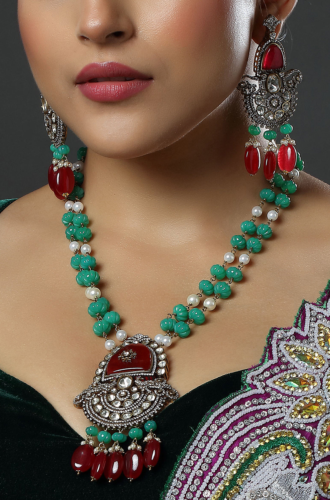 Royal Polki Neck Piece and Set