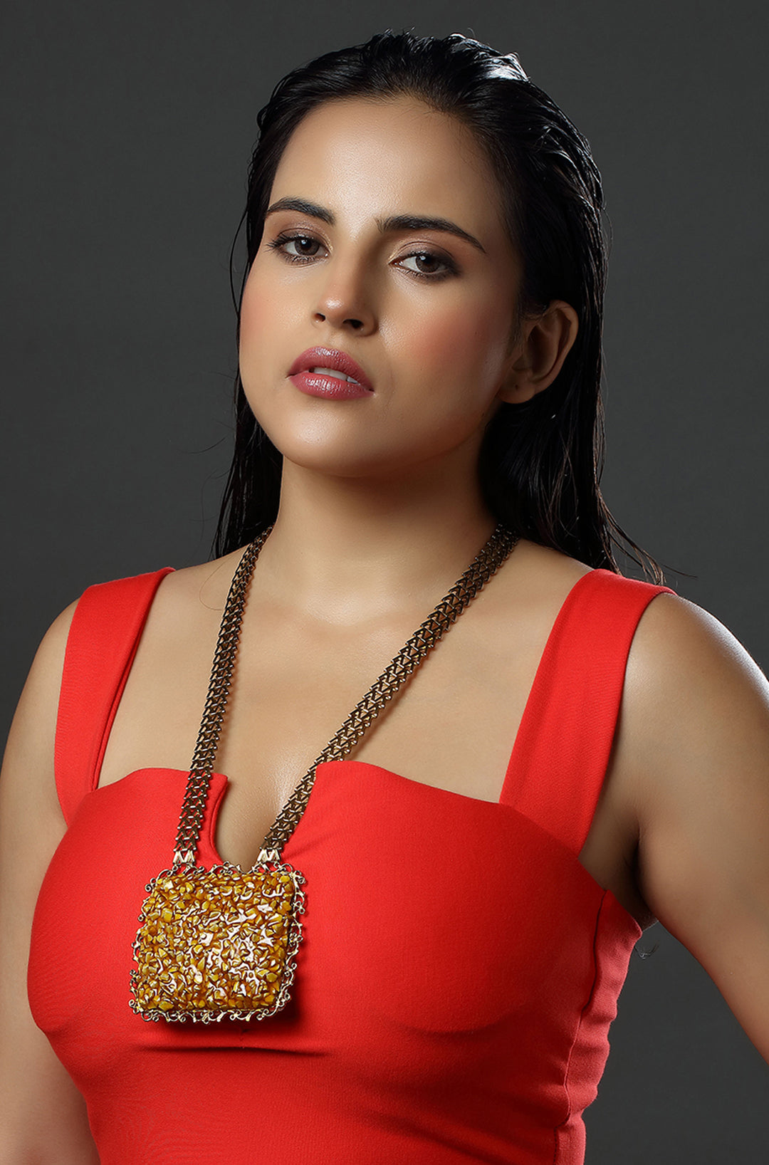 Sunburst Square Necklace