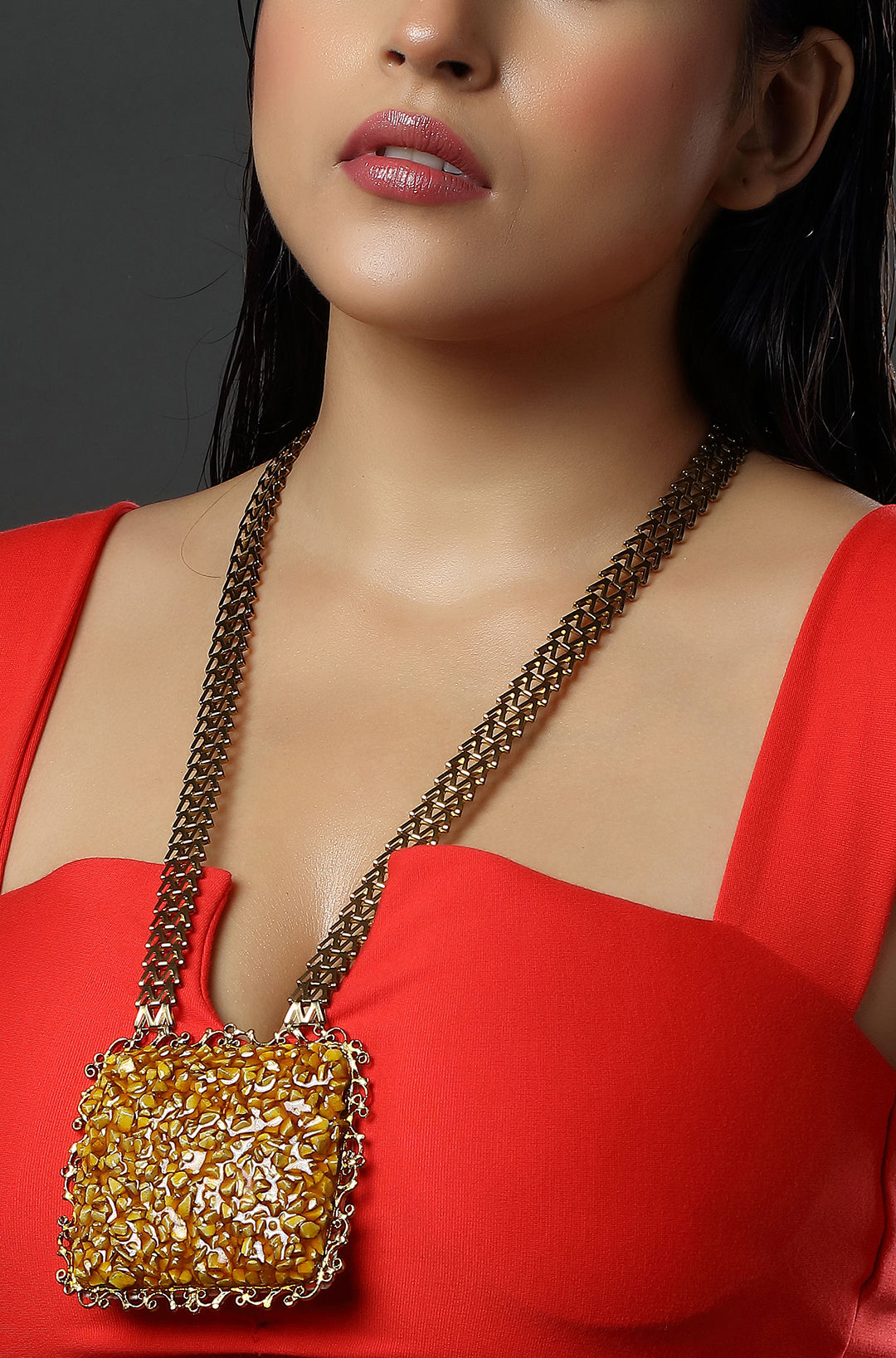 Sunburst Square Necklace