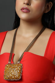 Sunburst Square Necklace