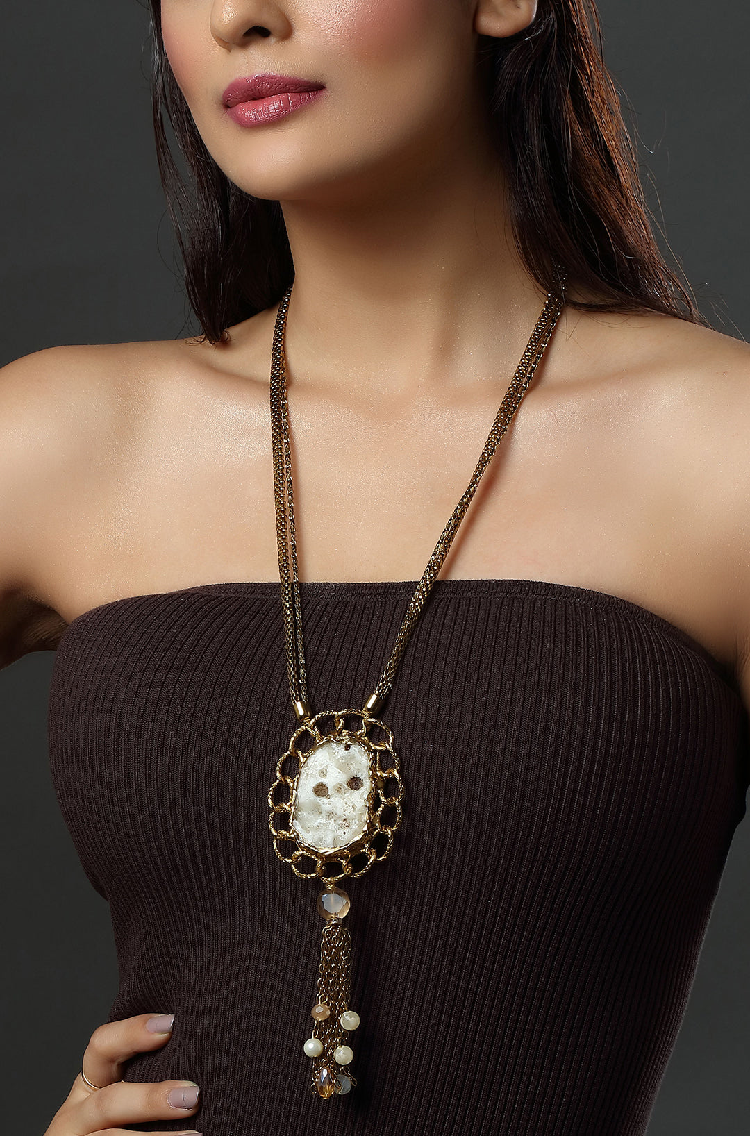 Geode Glow Pendant Necklace