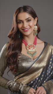 Scarlet Dewdrop Statement Necklace