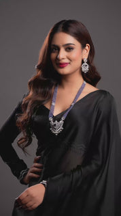 CZ Bandhai Necklace With Rhodium Plating