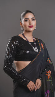 CZ Bandhai Necklace With Rhodium Plating