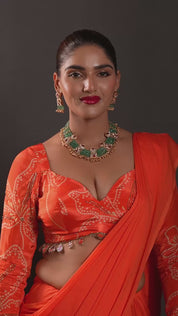Green Ethnic Kundan Necklace