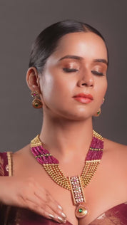 Padmakshya Polki Long Necklace