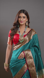 Mehfil Mystic Turquoise Embellished Heritage Ensemble Necklace