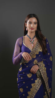 Tanzanite & Rose Pink Stone Necklace