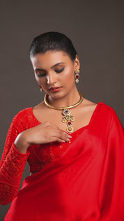 Elegant Gemstones Choker Necklace Set