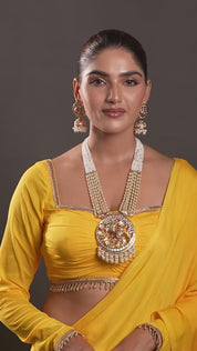 Pearl Kundan with Birds Meenakari Designer Necklace