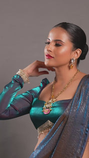 Fusion Meenakari Elephant Embellished Necklace