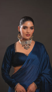 Royal Polki Blue Choker Piece