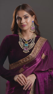 Pastel Mughal Cascade Necklace