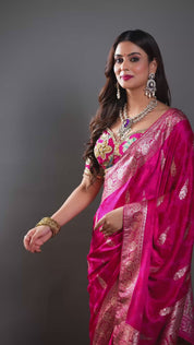 Purple Stone Victorian Kundan & Pearl Necklace