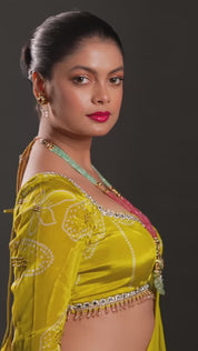 Stunning Pink And Green Necklace