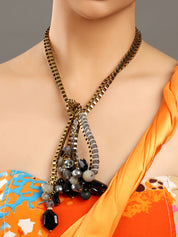 Open Necklace with Gemstone