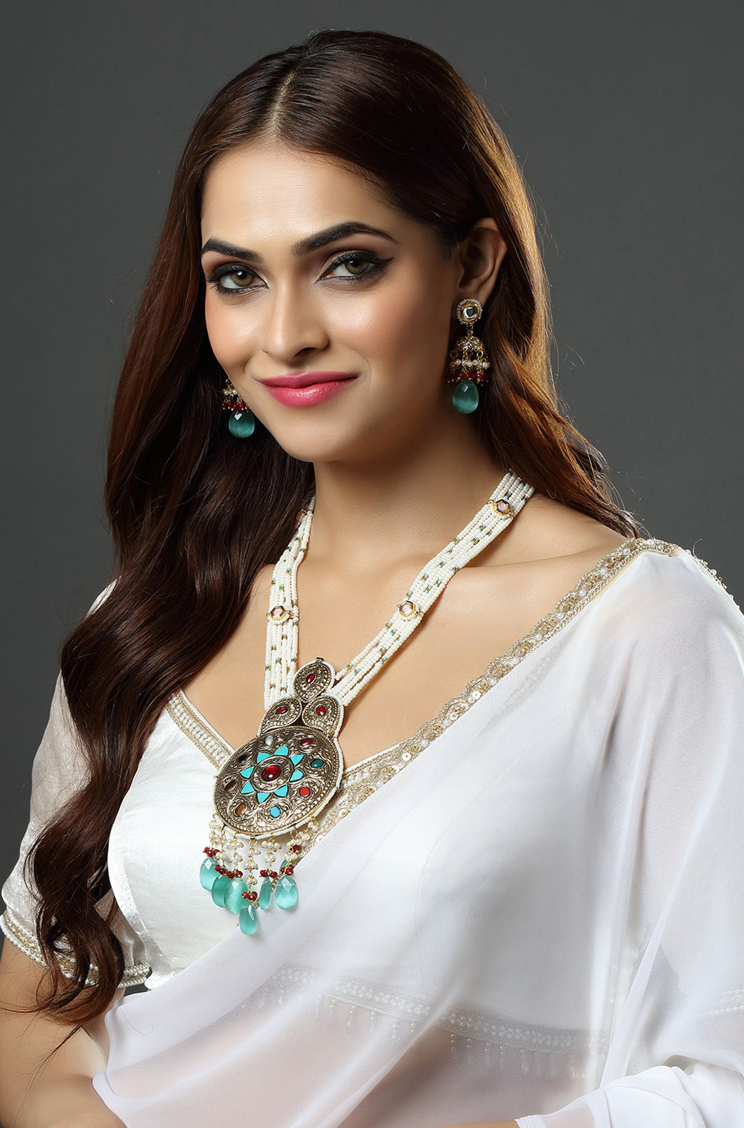 Turquoise Crimson Grandeur Necklace