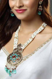 Turquoise Crimson Grandeur Necklace