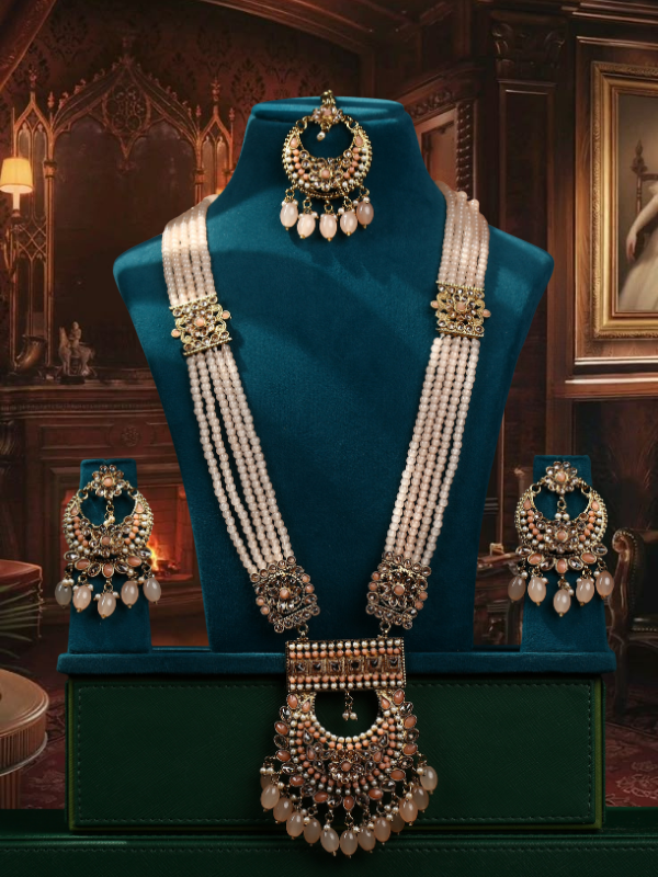 Royal Beaded Necklace Set with Maang Tika