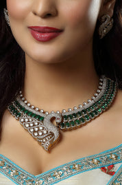 Royal Peacock Emerald Choker Necklace