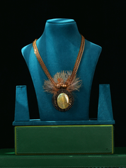 Unique Feathered Style Large Pendant Necklace