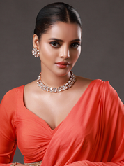 Rose Gold Kundan Choker Necklace