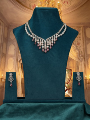 Silver-Plated Handcrafted Stone-Studded Necklace
