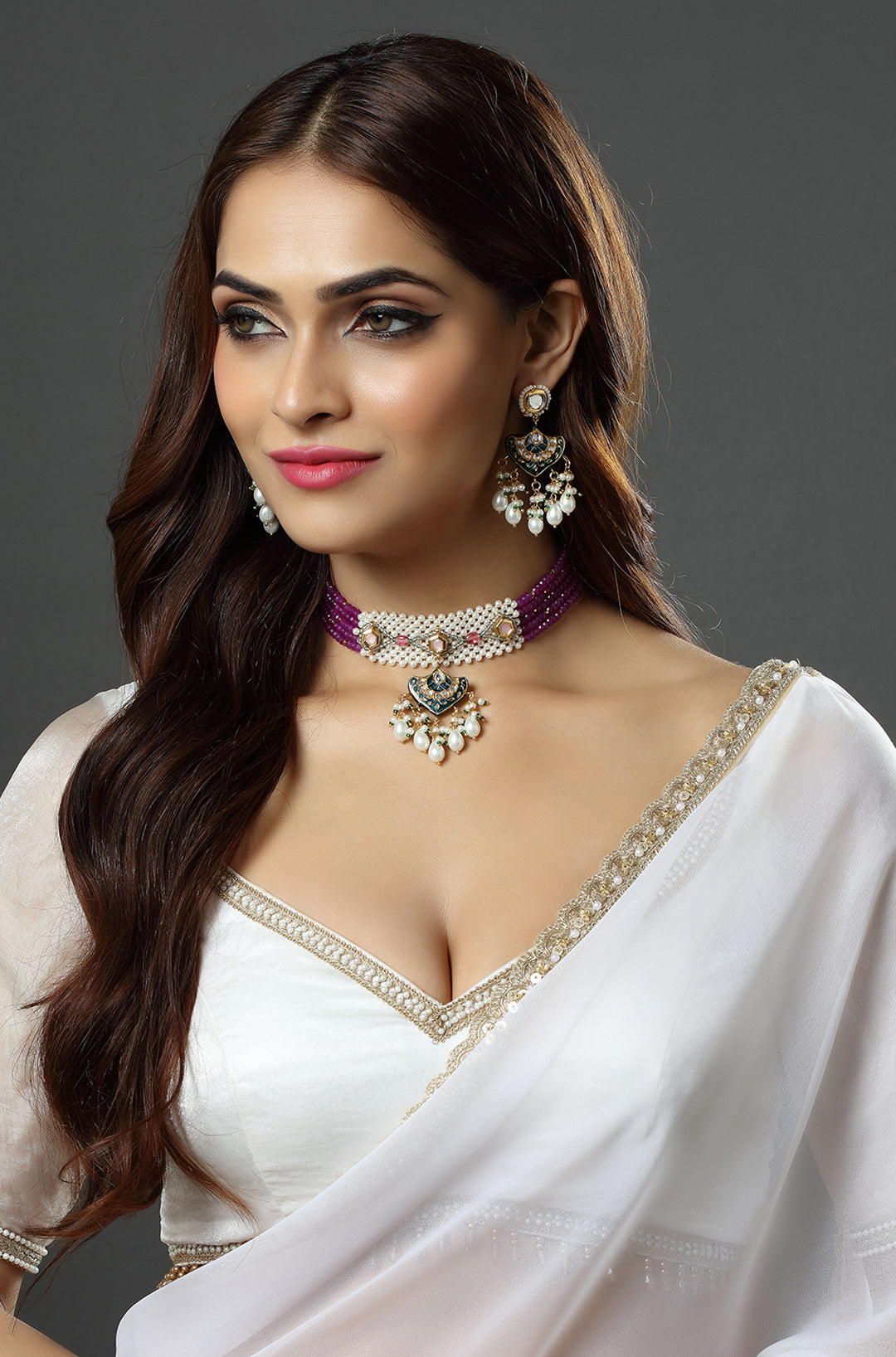 Rajputana Royale Amethyst Choker Necklace