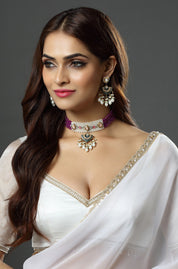Rajputana Royale Amethyst Choker Necklace