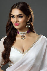 Rajputana Royale Amethyst Choker Necklace