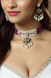 Rajputana Royale Amethyst Choker Necklace