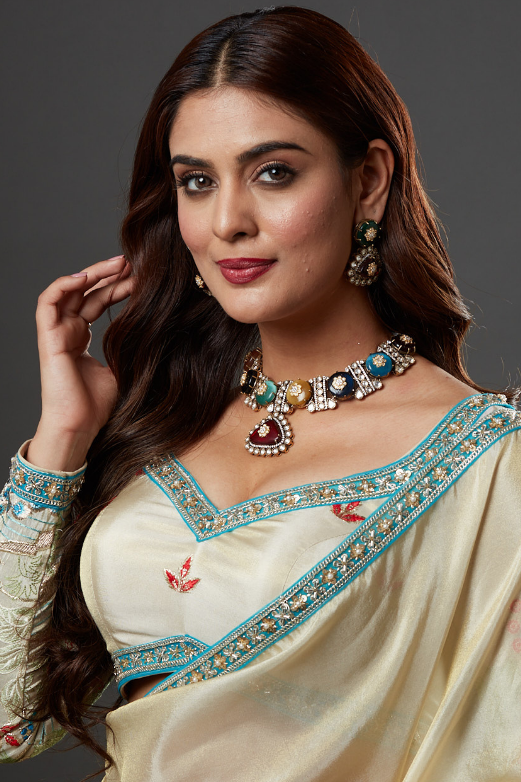 Multi Colour Kundan Choker Necklace