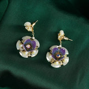 Metallic Flower Luxury Gold Earring