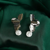 Pearl Foliole Moti Drop Earrings