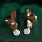 Pearl Foliole Moti Drop Earrings