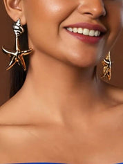 Starfish and Shell Shaped Long Earring