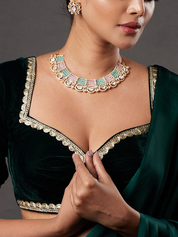 Sabyasachi Moissanite Uncut Polki Kundan Necklace