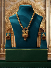 Rudraksh Necklace with Temple Pendant