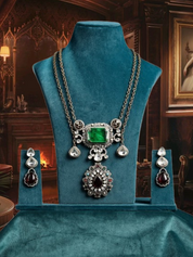 Ruby Emerald Kundan Royal Necklace