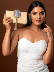 Ivory Gold Baroque Minaudiere Clutches