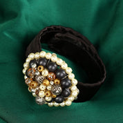 Golden Glamour Beaded & Pearl Bracelet