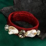 Velvet Kangan Diamond & Pearl Bracelet