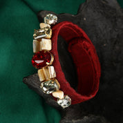 Luxury Velvet Diamond & Stone Bracelet