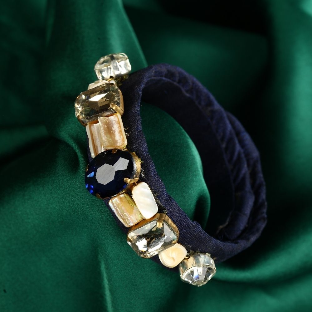 Luxury Velvet Diamond & Stone Bracelet