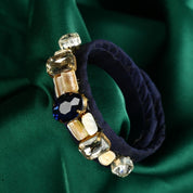 Luxury Velvet Diamond & Stone Bracelet