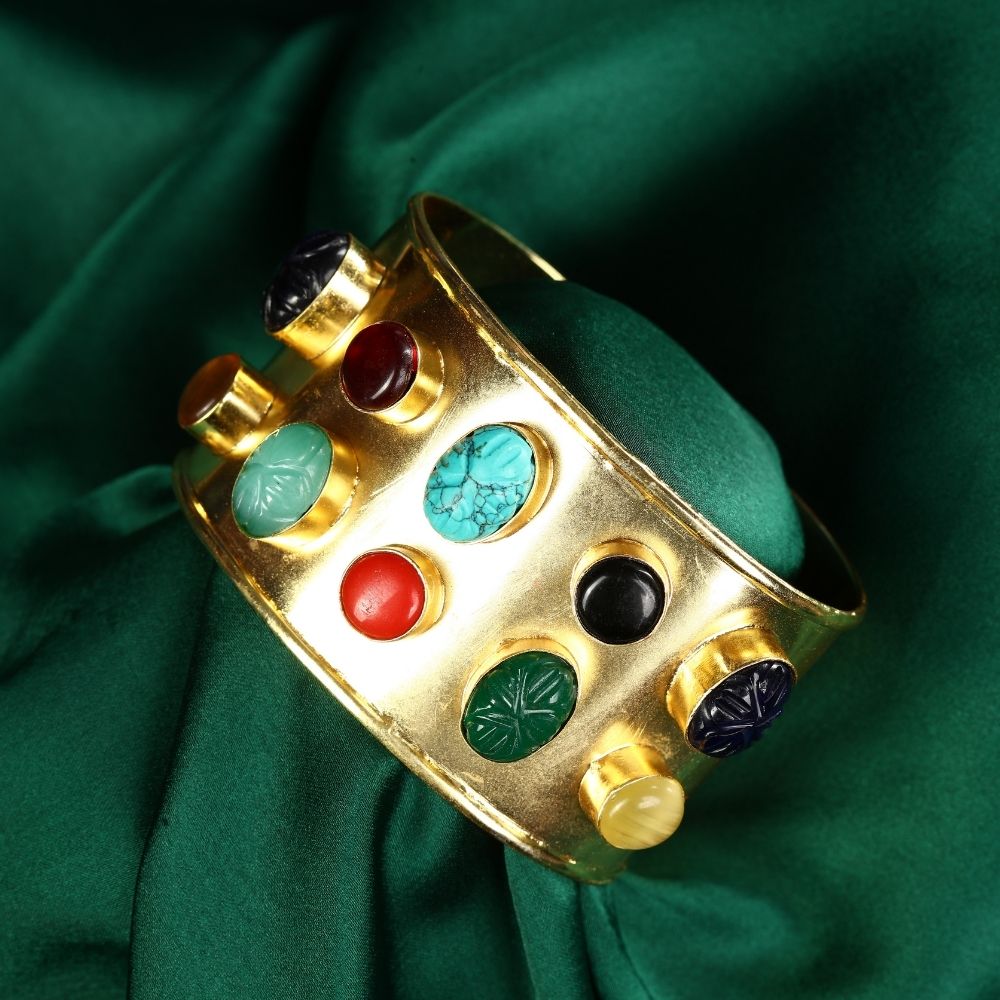 Sylvia Toledano Gemstone Cuff Bracelet