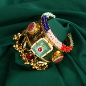 Heeramandi Emerald And Pearl Polki Bangle