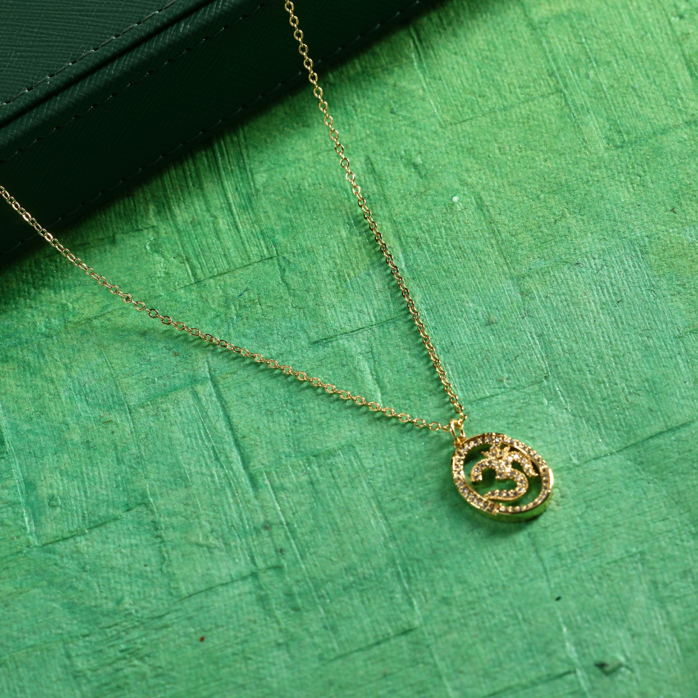 Chic Gold Plated OM Necklace