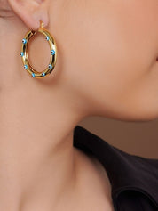 Miranda Evil Eye Hoop Earrings