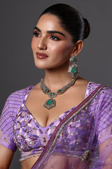 Elegant Emerald Leaf-Motif Necklace